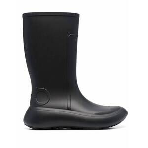 NEW SALVATORE FERRAGAMO women's gancini-debossed rain boots in black